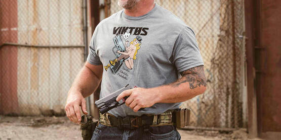 Viktos Libertatas T-Shirt is designed by US military veterans